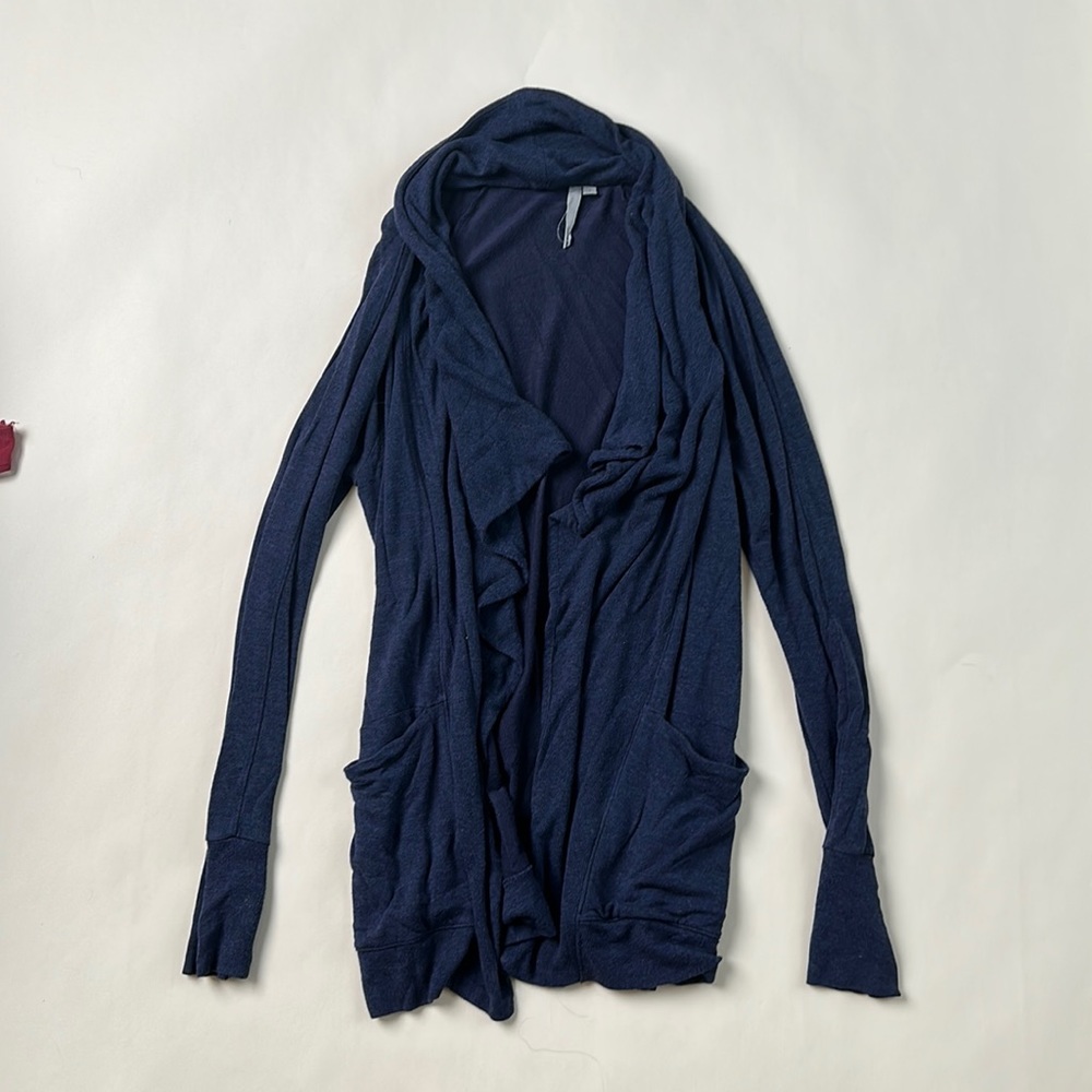 Athleta, restore, wrap, open cardigan with magnet closure